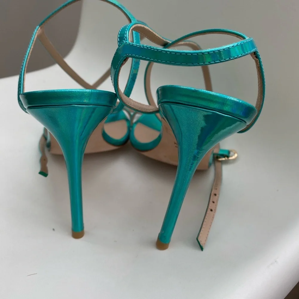 stuart weitzman women’s barelynude 100 heels green size 7 party special event